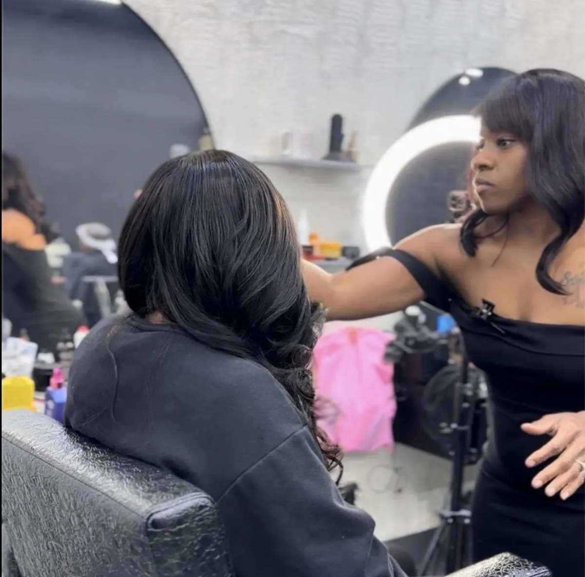 Dee master stylist hair extensions The Artistry Salon