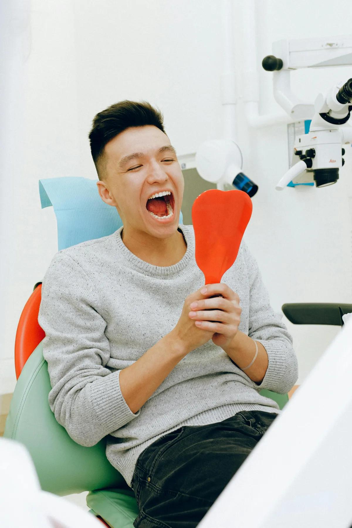 Lady who got her teeth cleaned