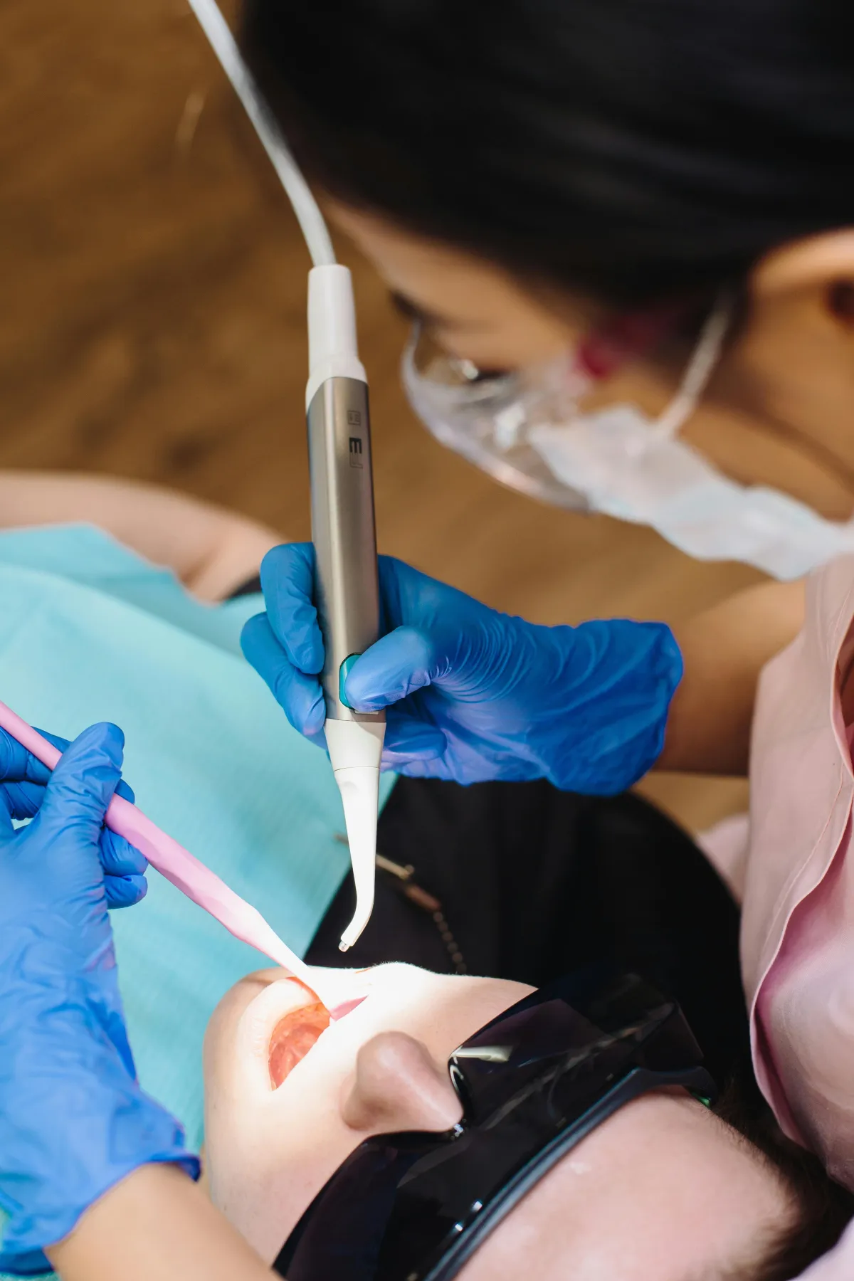 Lady who got her teeth cleaned