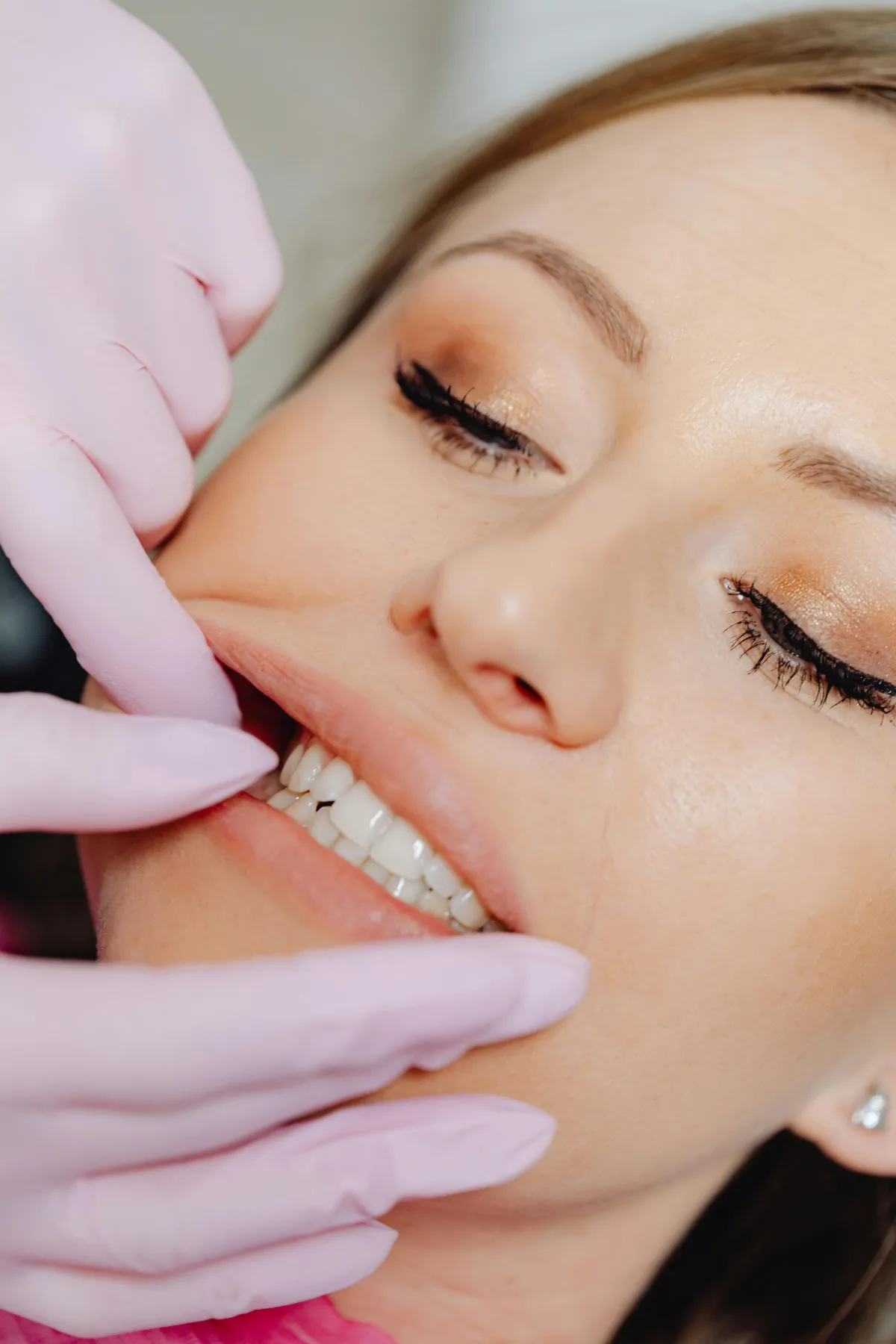 Lady who got her teeth cleaned