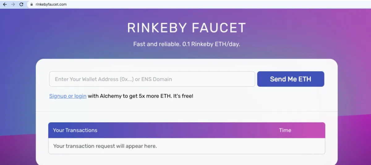 where to get some test eth so you can make nfts on the test network
