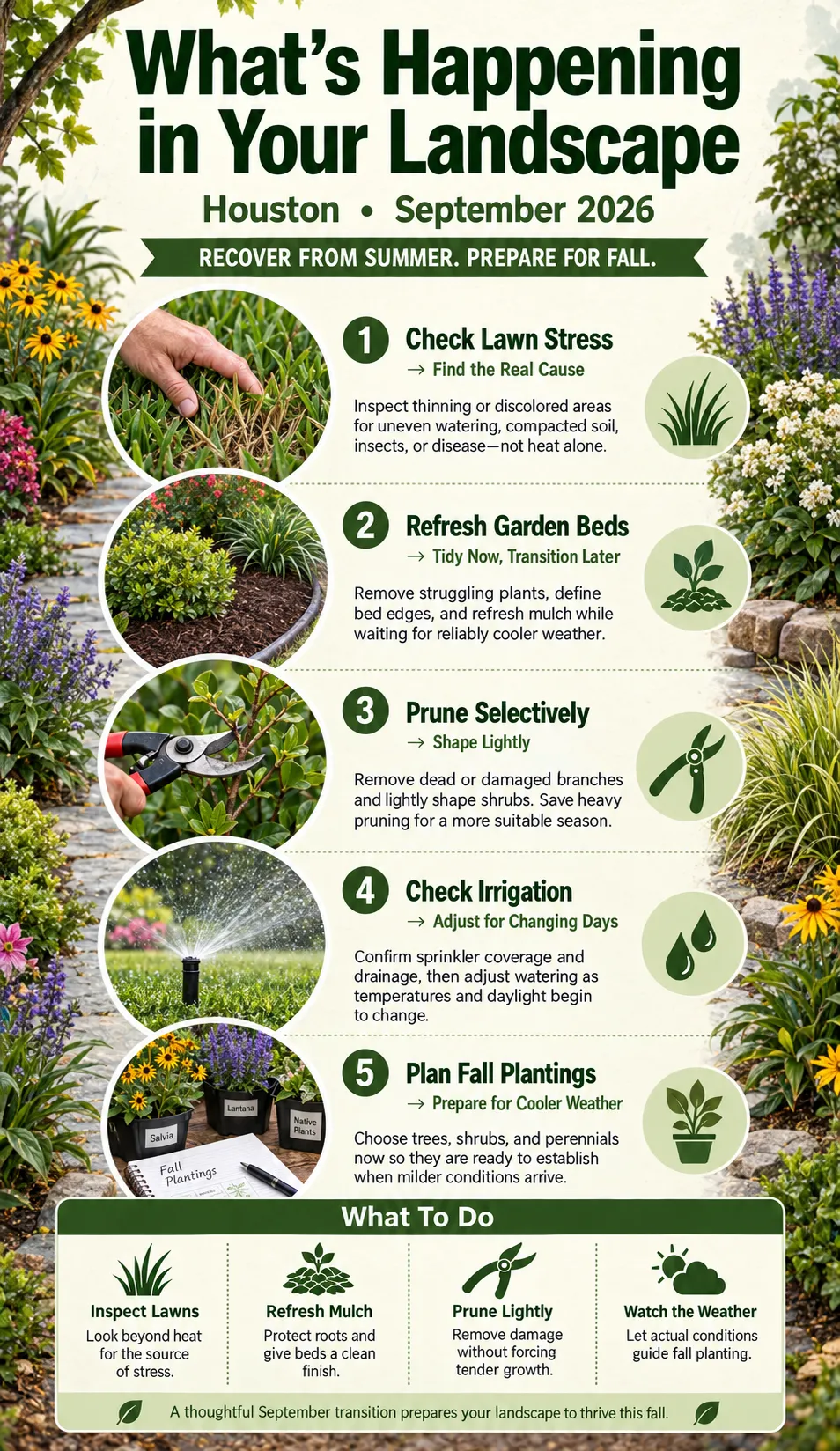 info graphic about what's happening in your yard July 2026