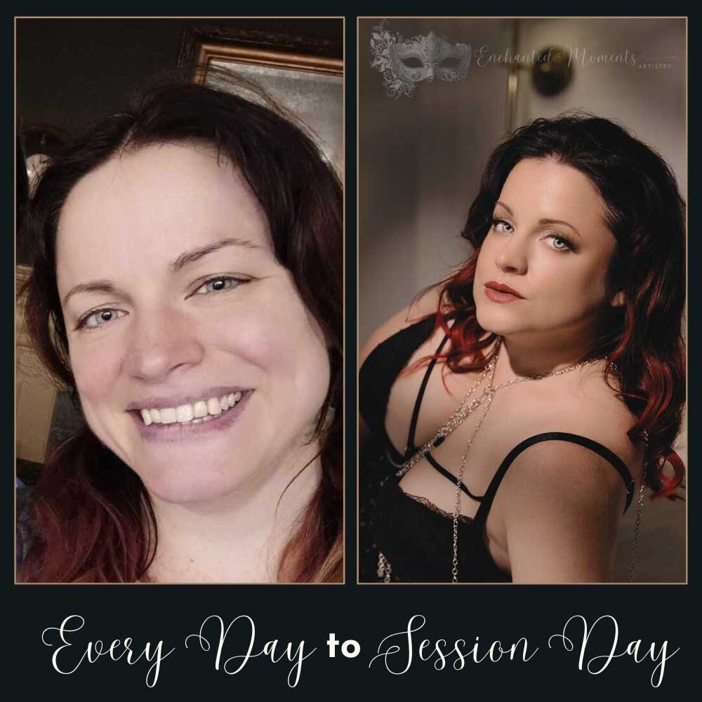 Real client transformation photographed by an Indianapolis boudoir photographer.