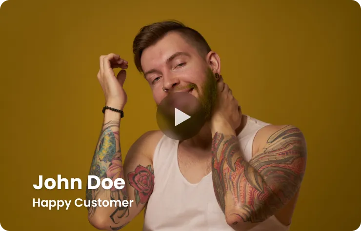 Man with tattoos sharing digital marketing testimonial for Aldus Local