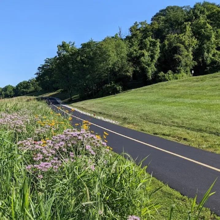 scenic walking trail in devola, near marietta oh