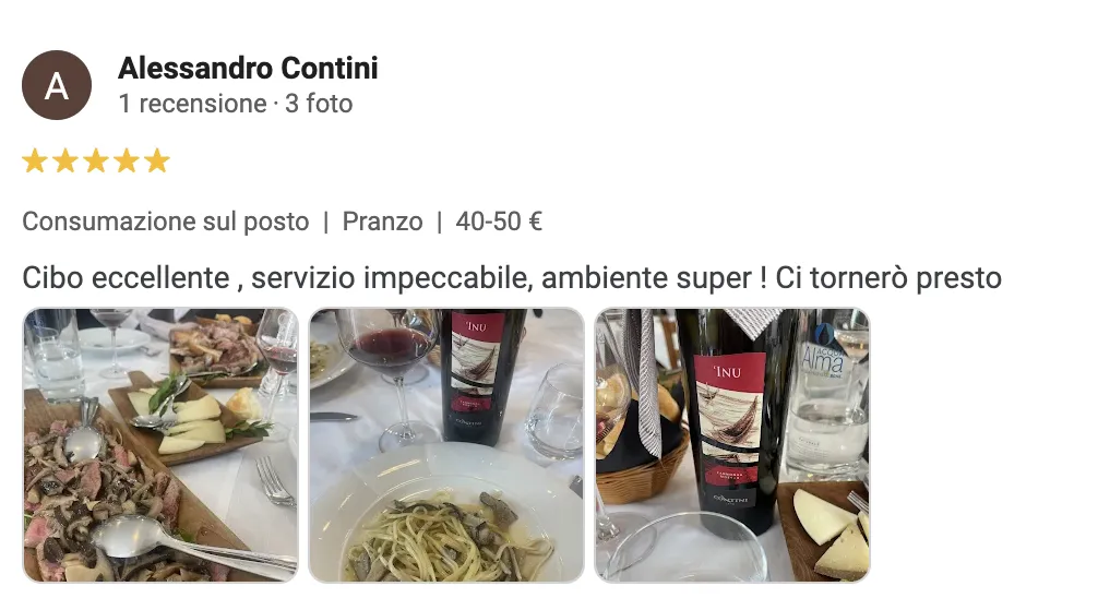 Recensione positiva su Loddo Bistrò