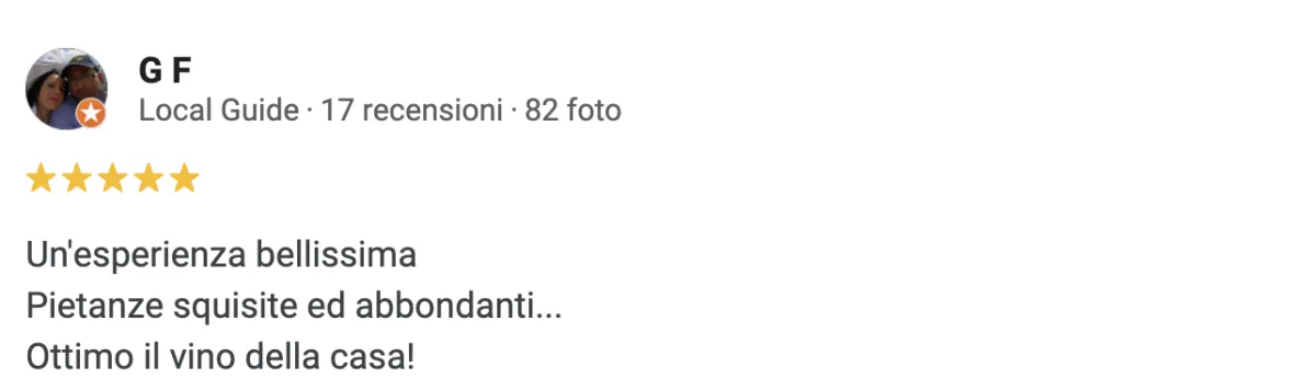 Recensione positiva su Loddo Bistrò