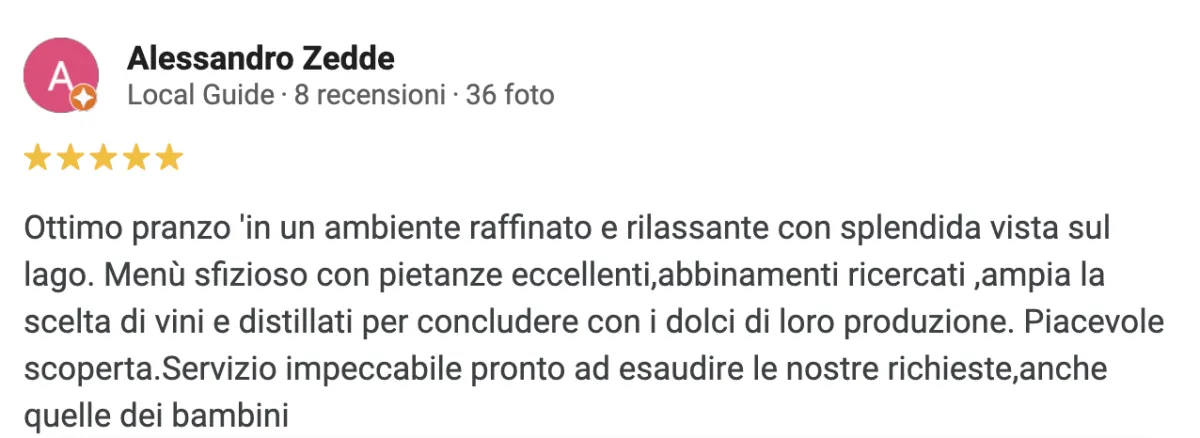 Recensione positiva su Loddo Bistrò