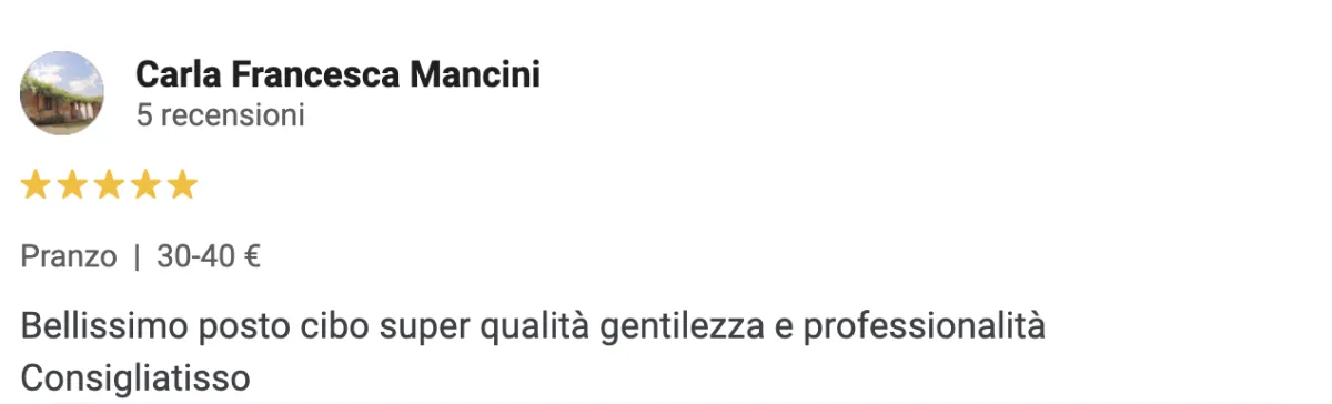 Recensione positiva su Loddo Bistrò