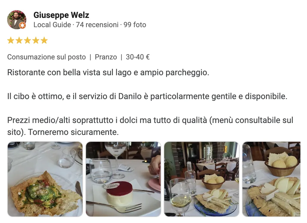 Recensione positiva su Loddo Bistrò