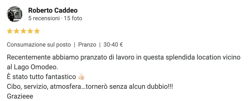 Recensione positiva su Loddo Bistrò