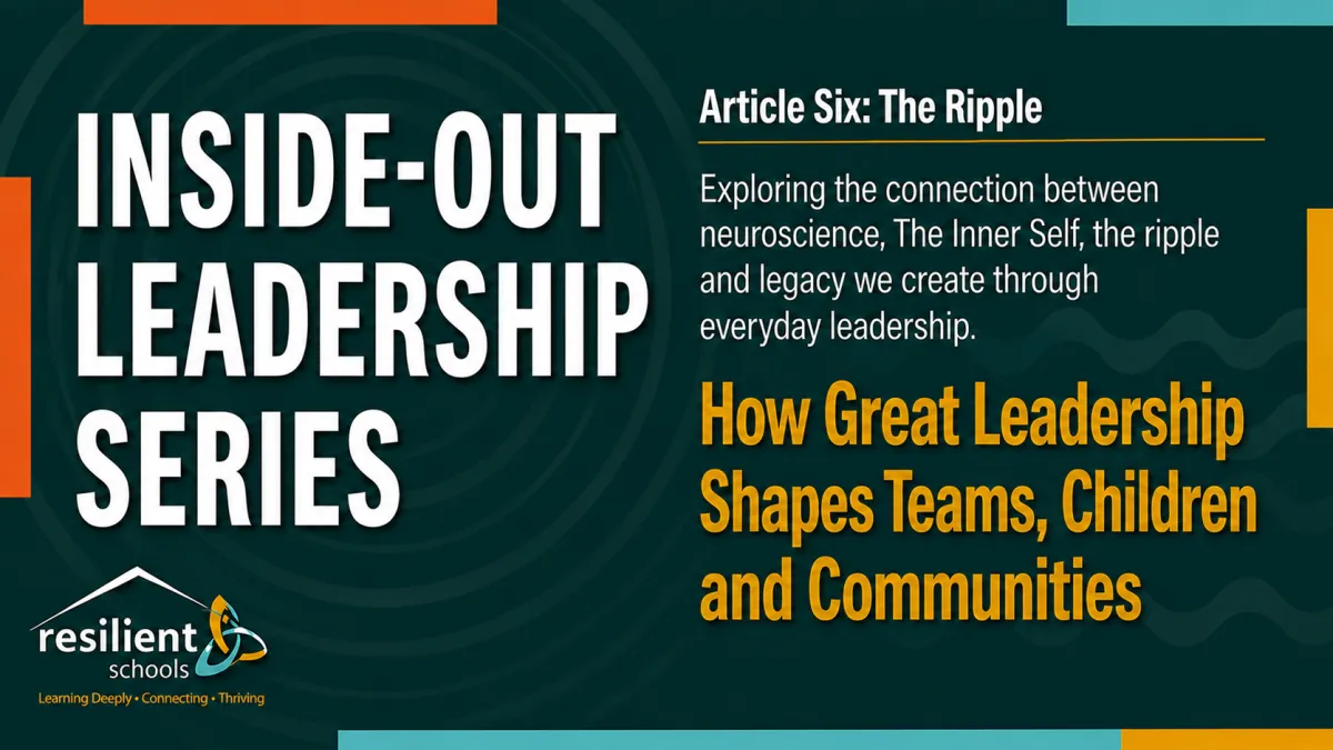 The Ripple cover banner exploring how great leadership shapes teams, children and communities through intentional influence.