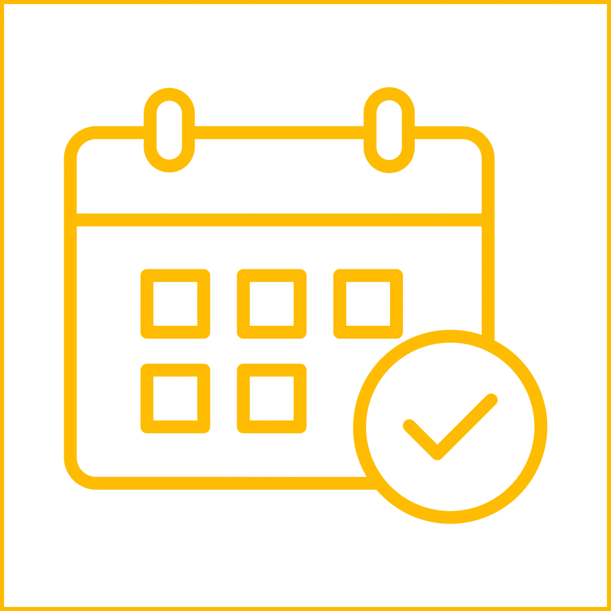 Calendar with a checkmark for free tattoo consultations