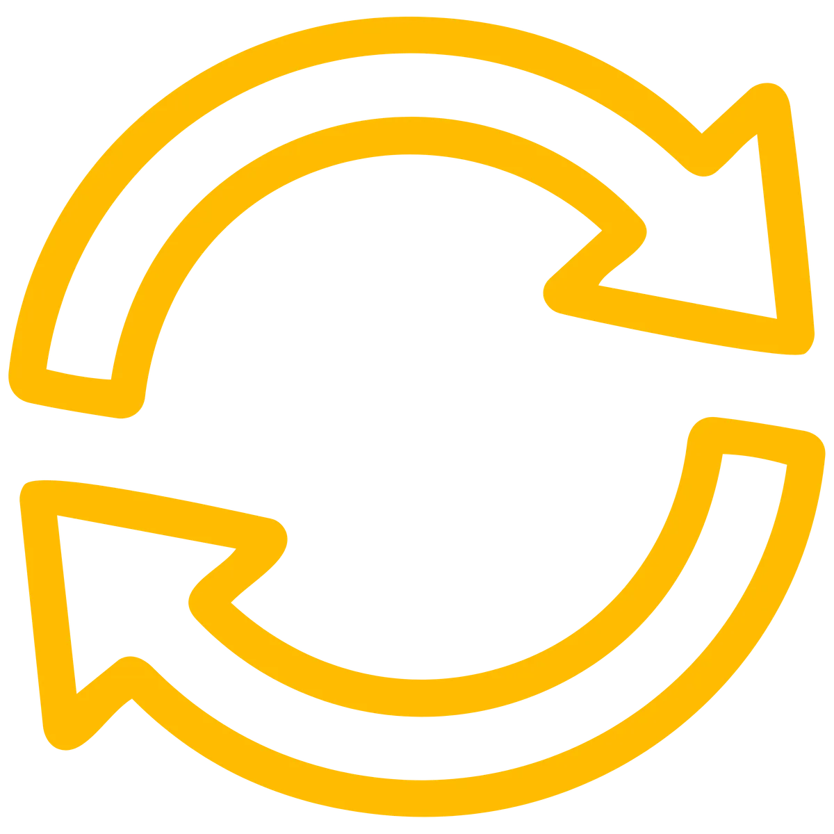 Circular arrows icon for tattoo cover-ups and reworks