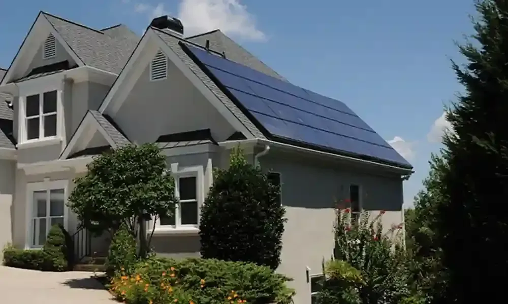 Stunning Tesla Solar Roof installed on elegant home in Elk Ridge Utah showing 30% instant rebate savings from Ask Solar Mike, Utah’s leading Tesla-certified installer for Solar Roof, Panels & Powerwall
