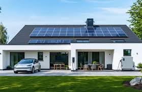 Luxurious sleek black 2026 Tesla Solar Panels and premium Tesla Solar Roof on a sophisticated Salt Lake City estate with dramatic city skyline and mountain views