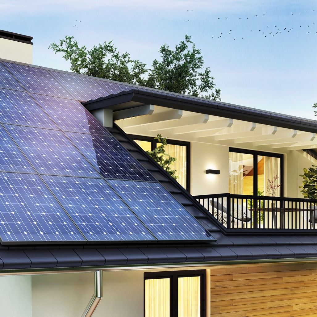 Elegant premium Tesla Solar Roof with sleek black tiles and stunning 2026 black Tesla Solar Panels perfectly installed on a luxurious St George home featuring modern desert architecture and breathtaking red rock mountain views