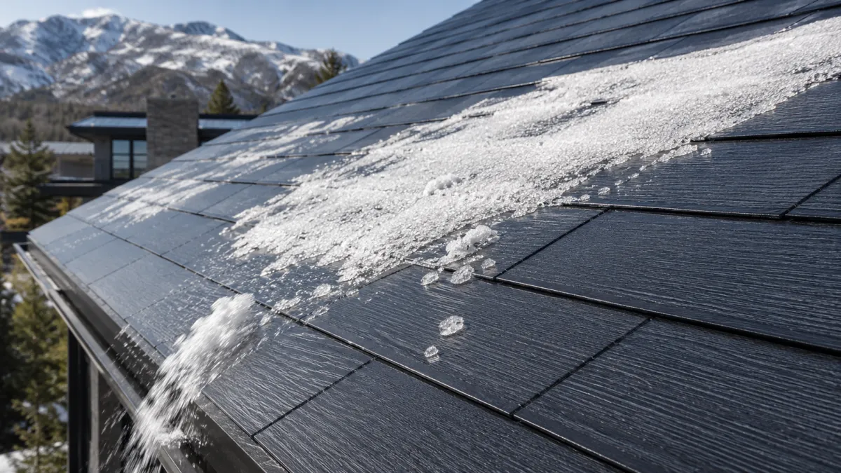 Tesla solar panels on a Provo home with Y Mountain behind