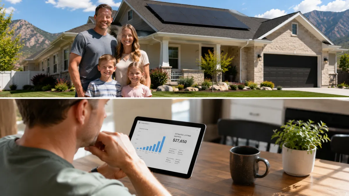 Utah family with Tesla solar panels on their home