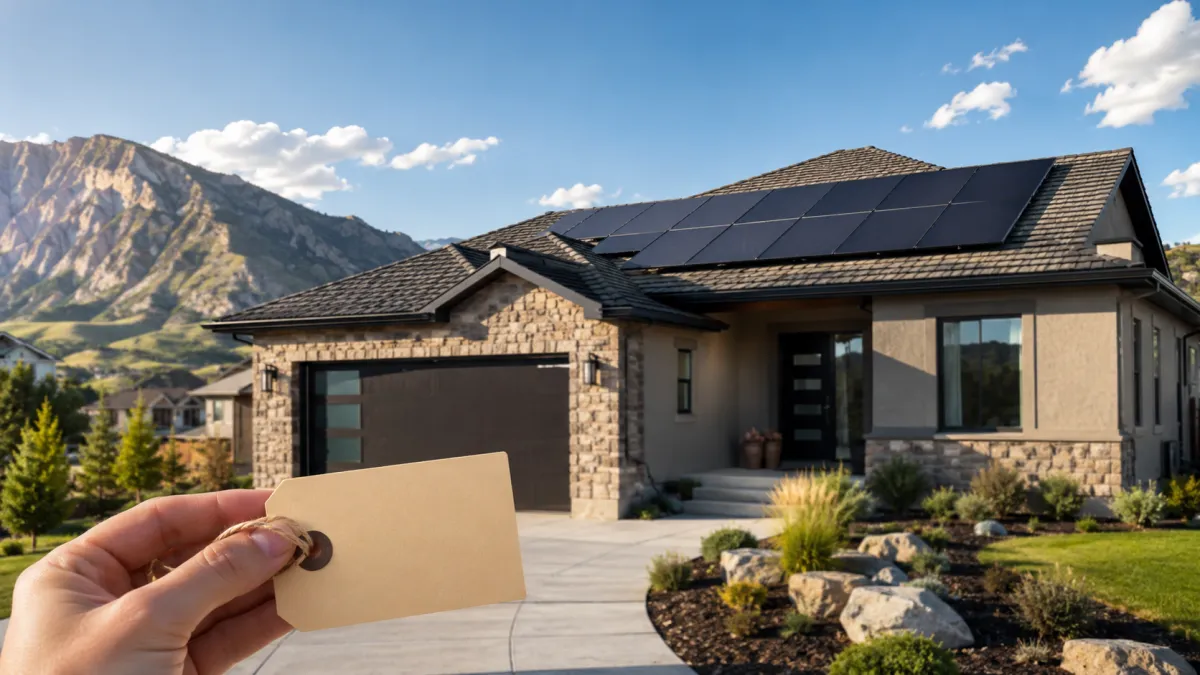 Tesla solar panels on a Utah home with cost concept