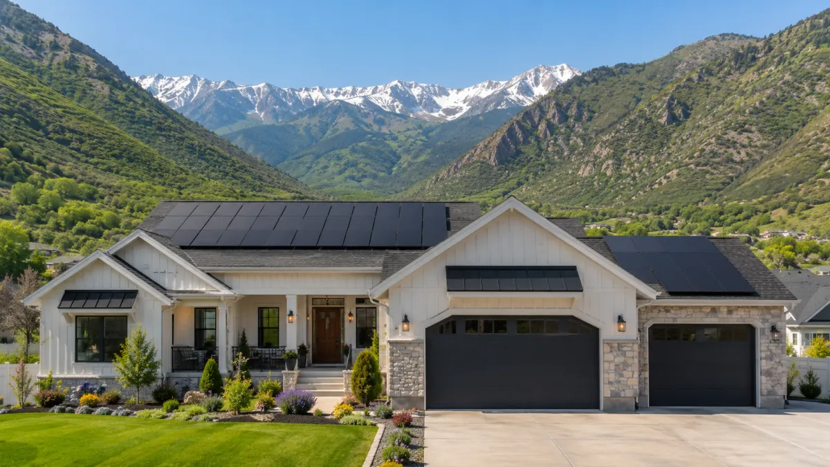 Tesla solar on a Springville home near Hobble Creek Canyon