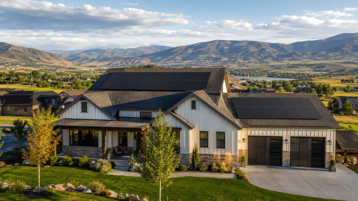Tesla solar on a Heber City home in the Heber Valley