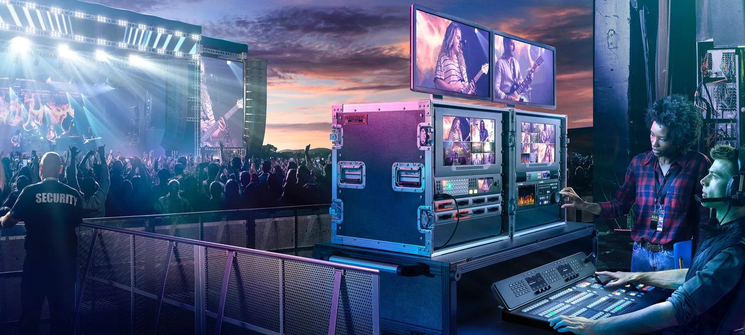 LED and A/V Integration equipment setup with glowing screens.