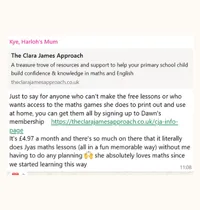 A kind testimonial for the Clara James Approach