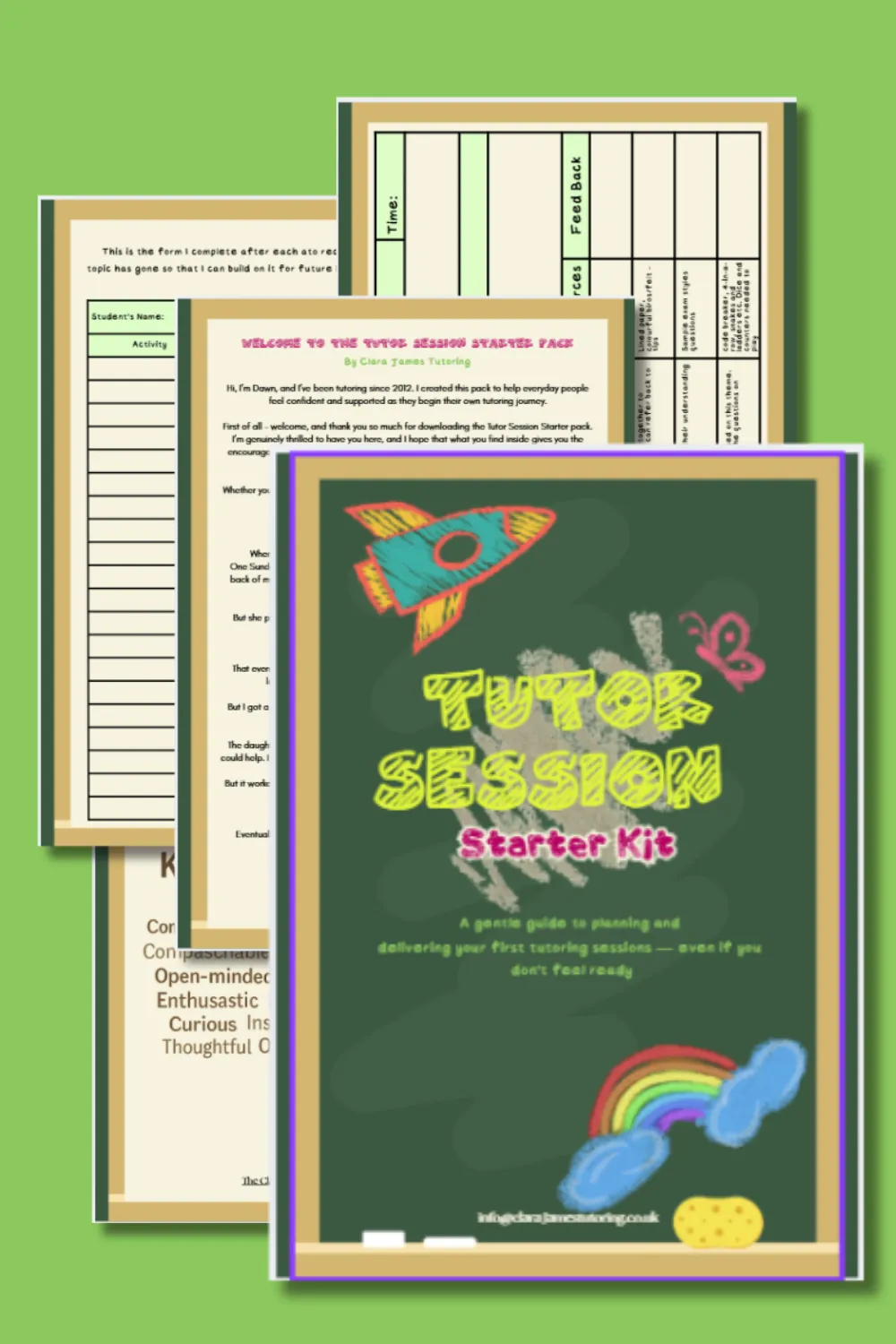 Download this free "tutoring session" stater kit