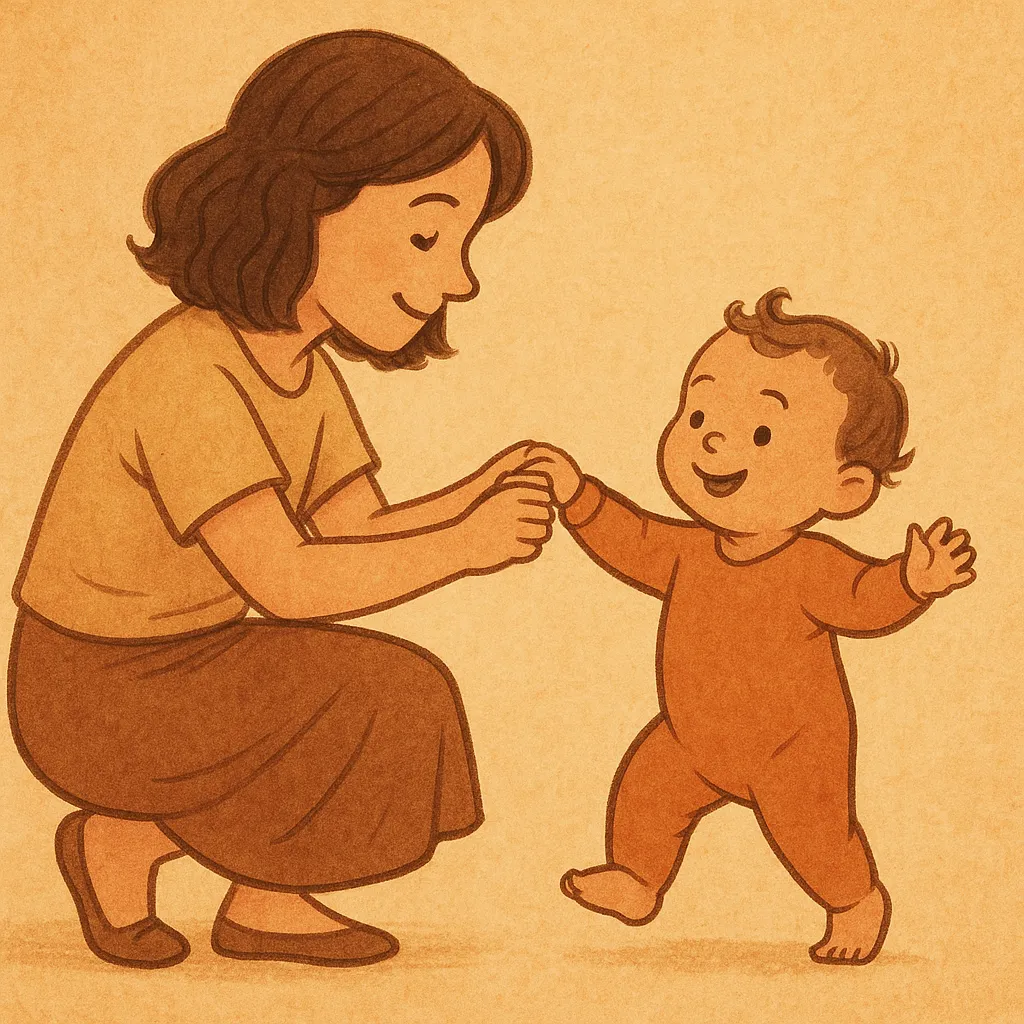 I often use the analogy of when a baby first starts to learn to walk. We hold both their hands, and we are there with them every step of the way. We praise every step and celebrate it out loud, with pure and genuine pride.