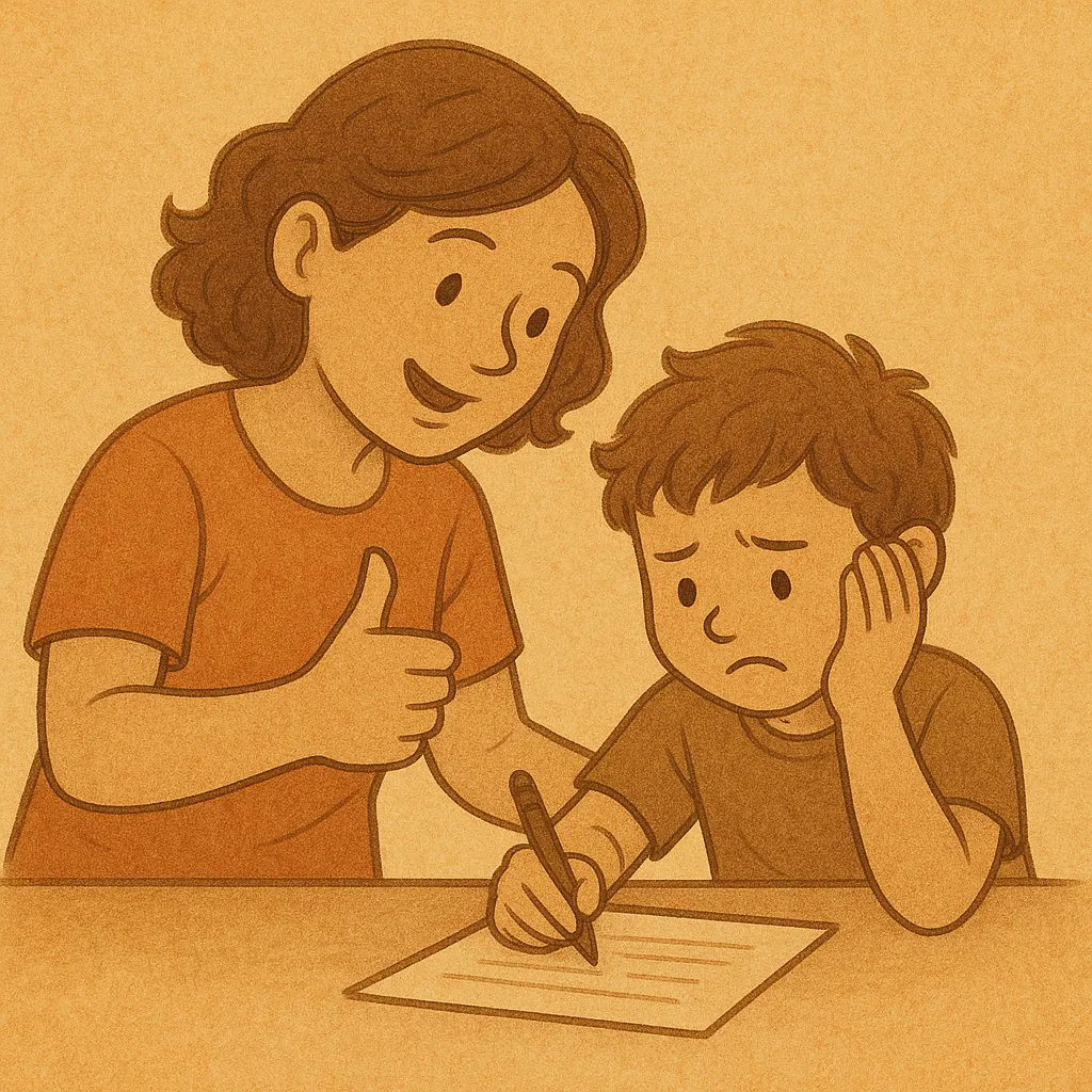 Encourage their efforts and remind them that it’s okay to struggle sometimes—what matters most is persistence and the willingness to keep trying.