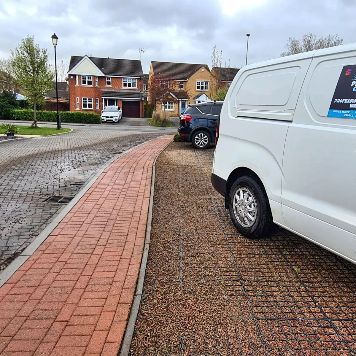 A walkway that our jet washing in Cardiff team cleaned