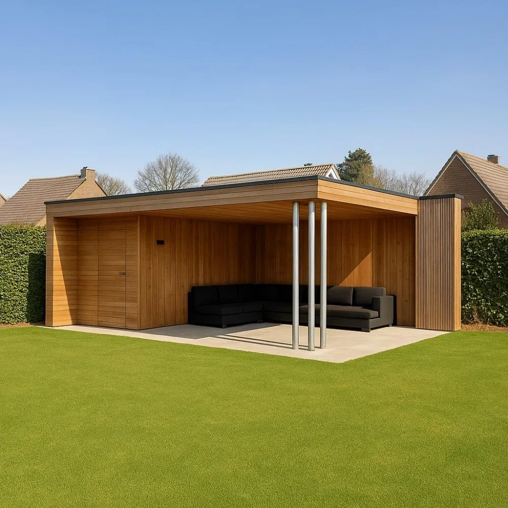 Maatwerk houten bijgebouw – leadgeneratie Orisen Media