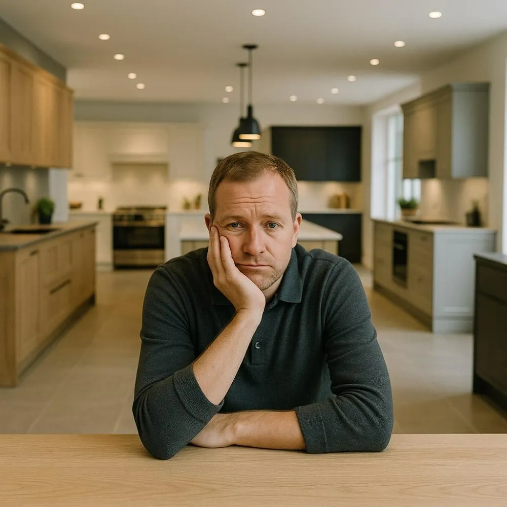 Keukenverkoper bespreekt maatwerkproject in toonzaal