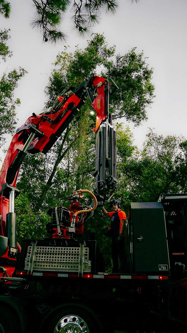 Gulf Coast Crane Rental Jeremy on his crane truck