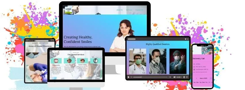 Images of computer, mobile phones, tablet