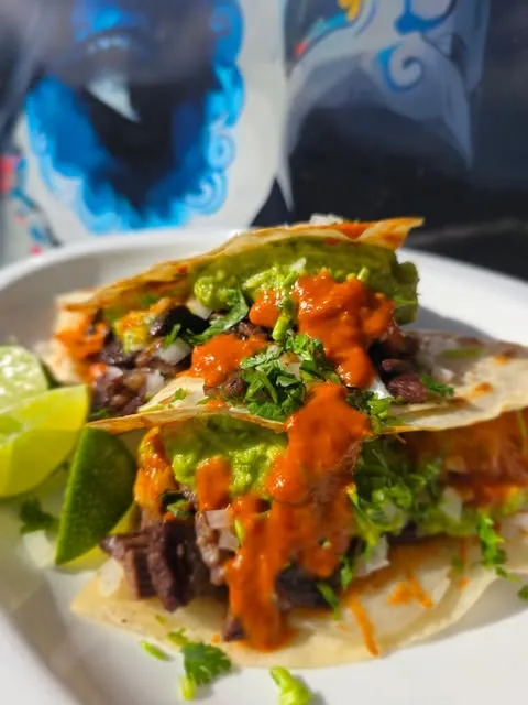 Mexican tacos served on corn tortillas at Taco'n Madre in