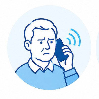 Difficulty following phone conversations