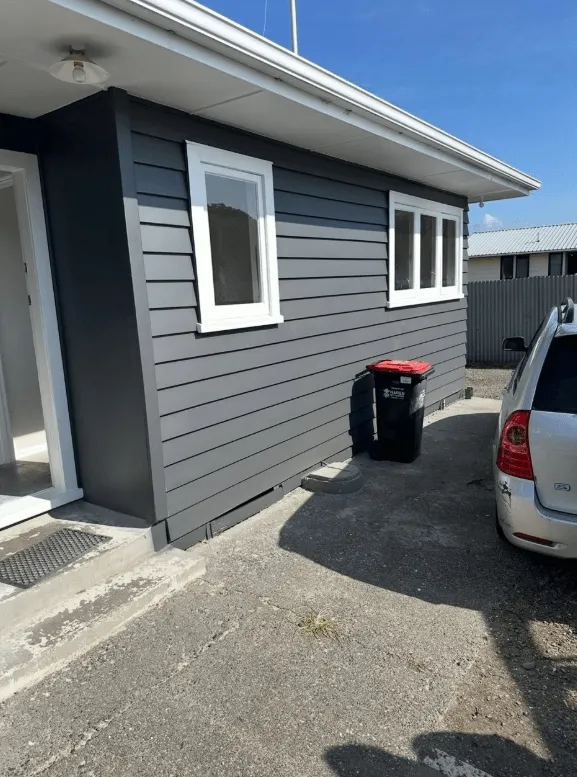 Freshly painted exterior weatherboard home in Hastings, Hawke's Bay