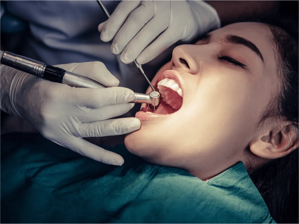 Woman having dental appointment