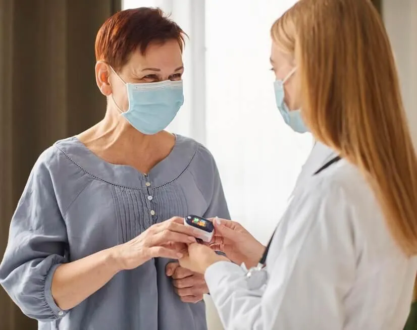 Elderly woman having checkup 