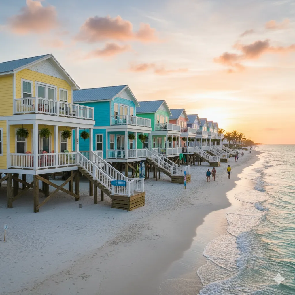 Modern architectural design with layered curved structures