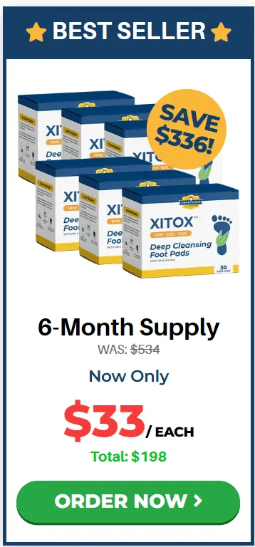 6 box xitox foot pads 