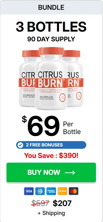 3 bottle CitrusBurn 