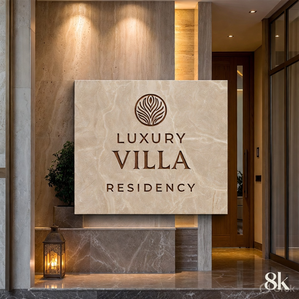 Temple stone name plate and plaque