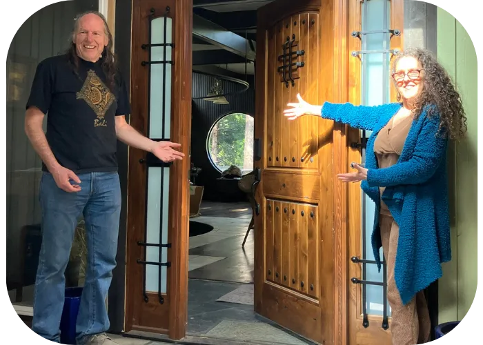 Vivian and Robert owners of Sanctuary of the Heart and Wisdom of the Heart Retreat Centers Mount Shasta