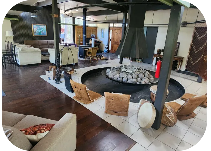 Wisdom of the Heart Retreat Center Great Room Fire Pit