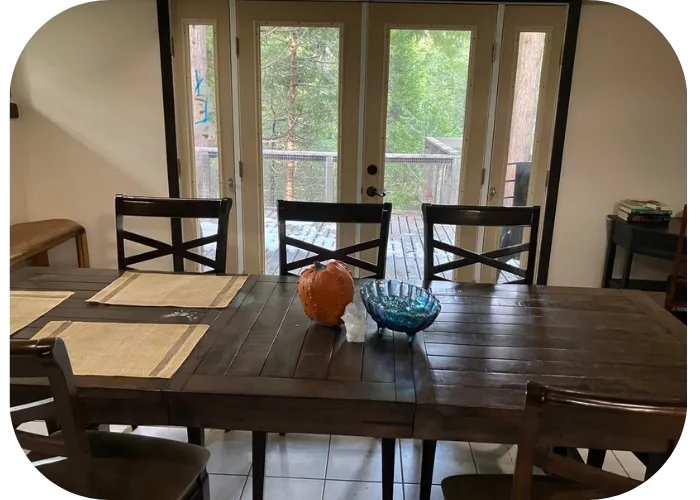 Dining Table at Wisdom of the Heart Center Shasta Women's Retreat