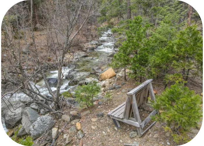 Dining Room with View of Pool at Sanctuary of the Heart Retreat Center at Mount Shasta California