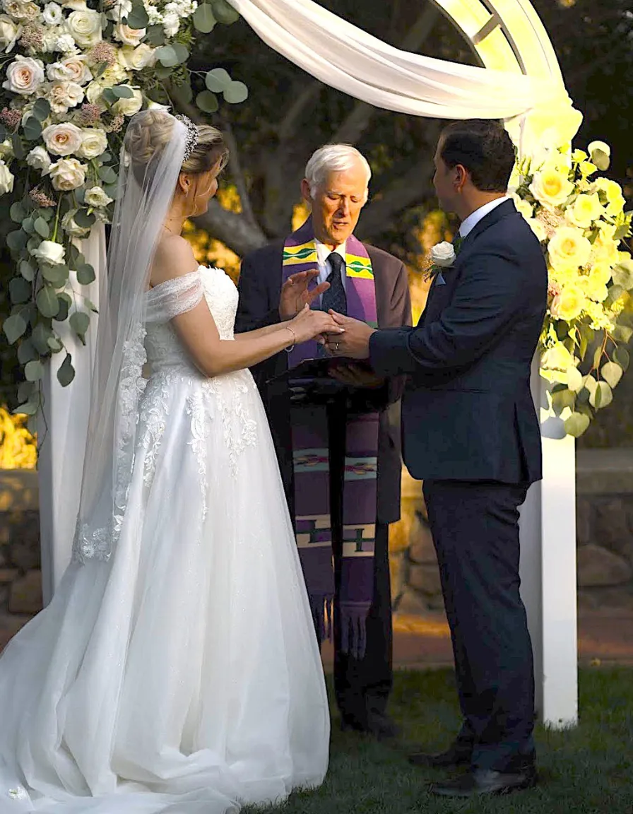 Wedding ceremony officiated by Eliyahu Goodman in Santa Cruz, CA
